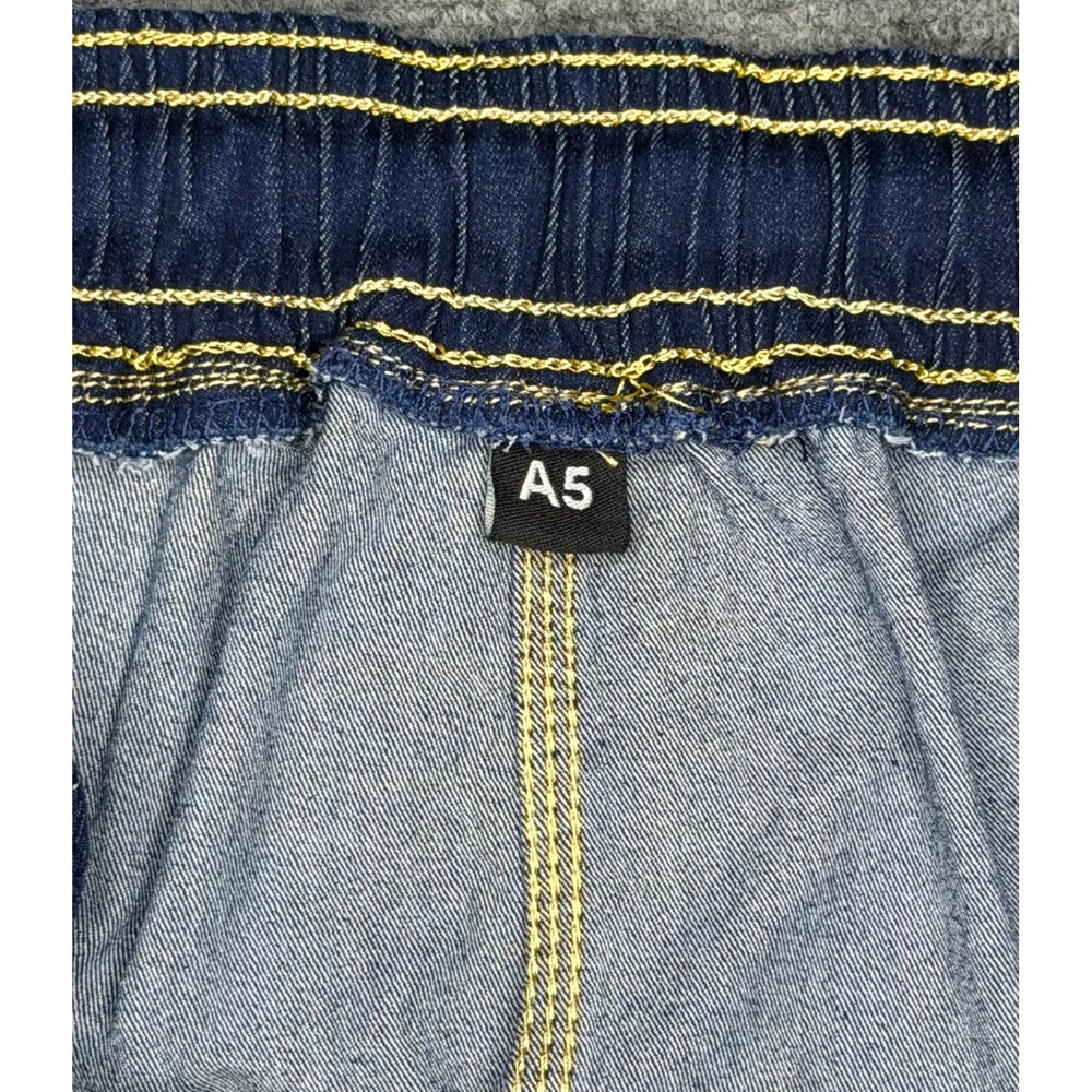 Kingz Kimonos Denim Joggers A5 Blue Jiu Jitsu Grappling Pants Contrast Stitch - Picture 4 of 7
